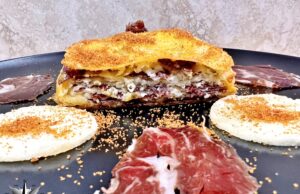 Lasagnafrattau con Violino di pecora, Fioretto Sardo e bottarga di muggine