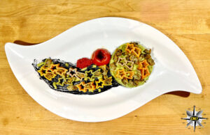 Stelle cometa con pesto di finocchietto selvatico e sautè di vongole