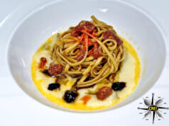 That’s Calabria: struncatura, con nduja di Spilinga, liquirizia Amarelli, provola silana e succo di bergamotto