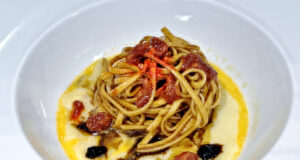 That’s Calabria: struncatura, con nduja di Spilinga, liquirizia Amarelli, provola silana e succo di bergamotto