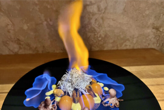 Fire&Ice: Pesce ghiaccio al fuoco e fiamme con mitili e polipetti