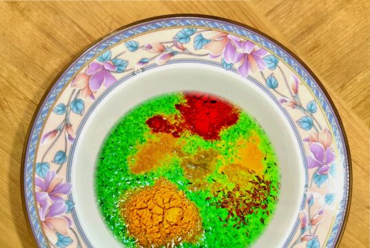 Gazspacho arcobaleno con cremoso di mango e habanero
