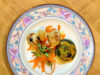 Fagottini di rana pescatrice con pesto di rucola e aceto di kiwi