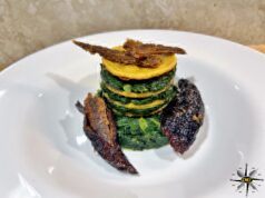 Pizz’e’foje 2.0 con cavolo nero, cime di rapa, spinaci, sardelle e peperone crusco