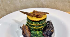 Pizz’e’foje 2.0 con cavolo nero, cime di rapa, spinaci, sardelle e peperone crusco