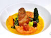 Schegge di ventricina con guayava, cavolo nero e pasta di aji amarillo