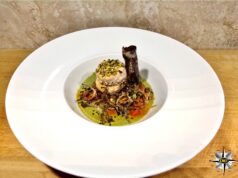 Salmone selvaggio dell’Alaska in oliocottura con lichene islandico
