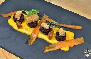 Fondue valdôtaine con boudin, lardo di Arnad, pancetta tesa affumicata e miele di castagno