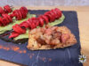 Spiedini “vesuviani” al pesto di rucola e avocado con brunoise di nervetti