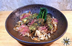 Rabatòn con bagna càuda, Piemontino Valgrana, Castelmagno e pasta fillo
