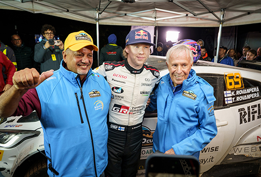 Alex e Cesare Fiorio con Kalle Rovanpera