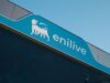 Eni, il tetto ai carburanti resta fino a fine anno Il marchio Enilive sulla pensilina di una stazione di servizio.