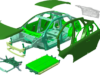 Stellantis e Alumobility: un’elettrica teorica più leggera di 421 kg Rappresentazione esplosa della scocca, delle chiusure e dell’alloggiamento batteria del concetto studiato da Stellantis e Alumobility.